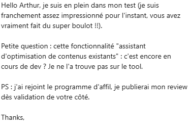 Avis d'utilisateur Wisewand — capture 11
