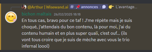 Avis d'utilisateur Wisewand — capture 15