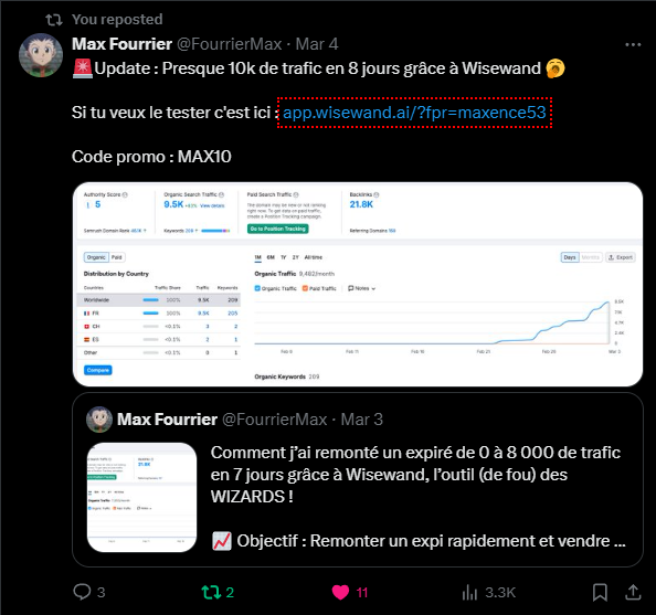Avis d'utilisateur Wisewand — capture 2